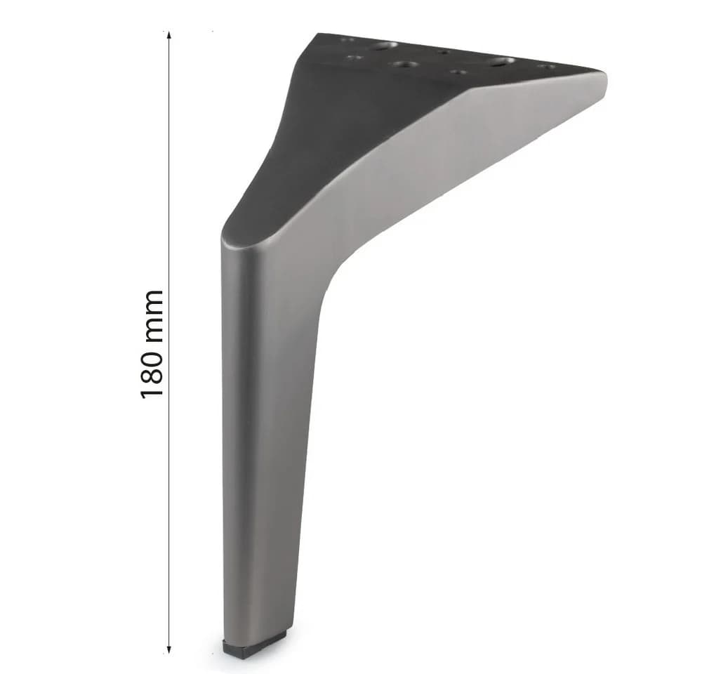 Prima-Online Möbelfuß 180 mm Metall Dunkel-Nickel 4er Set - Bild 3