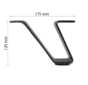 Prima-Online Möbelfuß Metall 120 mm Schwarz Matt Bild 1