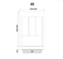 Prima-Online Besteckkasten 40cm zuschneidbar Weiß Bild 1