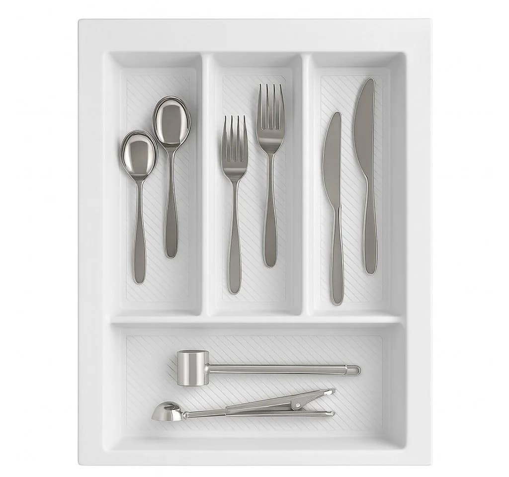 Prima-Online Besteckkasten 40cm zuschneidbar Weiß - Bild 4
