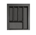 Prima-Online Besteckkasten 45 cm zuschneidbar Weiß & Graphit Bild 2