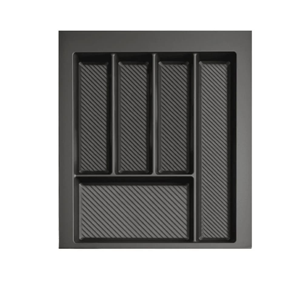 Prima-Online Besteckkasten 45 cm zuschneidbar Weiß & Graphit - Bild 2