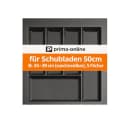 Prima-Online Besteckkasten 50 cm Weiß Graphit Schubladeneinsatz zuschneidbar Bild 1