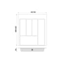 Prima-Online Besteckkasten 50 cm Weiß Graphit Schubladeneinsatz zuschneidbar Bild 5
