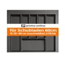 Prima-Online Besteckkasten 60 cm Weiß Graphit Schubladeneinsatz 6 Fächer Bild 3