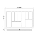 Prima-Online Besteckkasten 80 cm Weiß Graphit Schubladeneinsatz 9 Fächer Bild 1