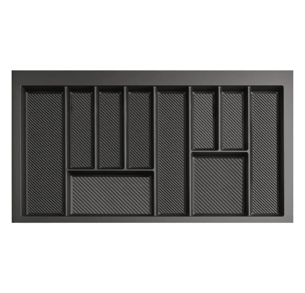 Prima-Online Besteckkasten 90 cm Weiß Graphit 10 Fächer - Bild 2