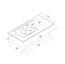 WOPLUS Versenkbare Einbausteckdose Schwarz 2-fach USB-A C Induktionsladen Bild 3