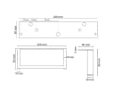Prima-Online Möbelfuß Metall 200x90 mm Chrom Rechteckig Bild 1