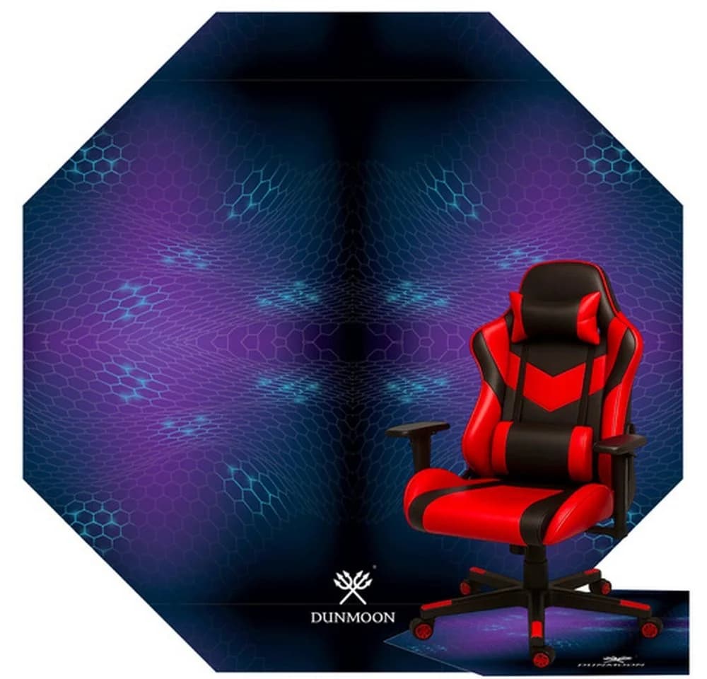 Dunmoon Bodenschutzmatte Gaming-Matte Bürostuhl, achteckig, 4 mm dick, Polyester und Gummi - Bild 3