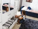 Beautysofa Kleiderschrank BALI D4 mit 4 Türen und Spiegel Weiß Bild 5