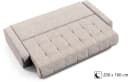 Beautysofa Schlafsofa DRACO 3-Sitzer mit Schlaffunktion und Bettkasten Beige Bild 5