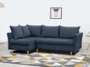 Beautysofa Ecksofa NERON mit Schlaffunktion und Bettkästen Blau Bild 2