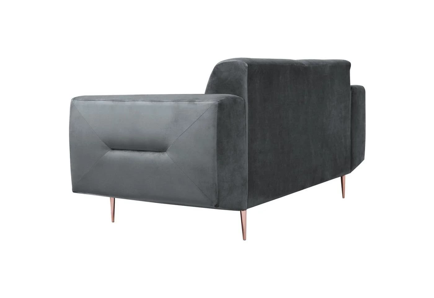 Beautysofa 3-Sitzer VENEZIA Polstersofa Grau Samt - Bild 3