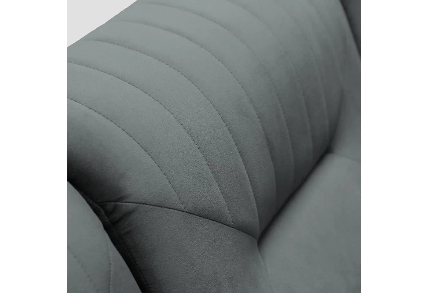 Beautysofa 3-Sitzer VENEZIA Polstersofa Grau Samt - Bild 5