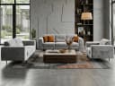 Beautysofa Polstergarnitur VENEZIA Modern Grau Velours Bild 2