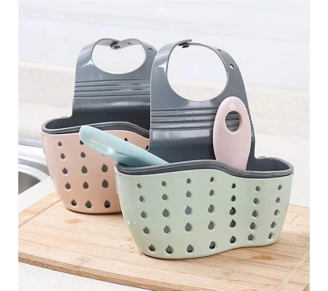 LA CUTE Schwammhalter Grau mit Abtropflöchern - Hygienisch & Platzsparend