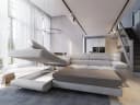 Masseno Ecksofa APIRO L-Form mit Schlaffunktion und Bettkasten Beige Bild 3