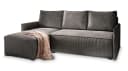 Masseno Ecksofa PERUSI grau mit Schlaffunktion und Bettkasten Bild 1
