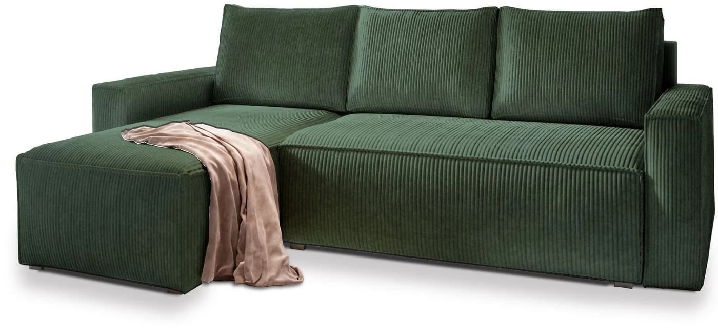 Masseno Ecksofa POTARO L-Form mit Schlaffunktion und Bettkasten
