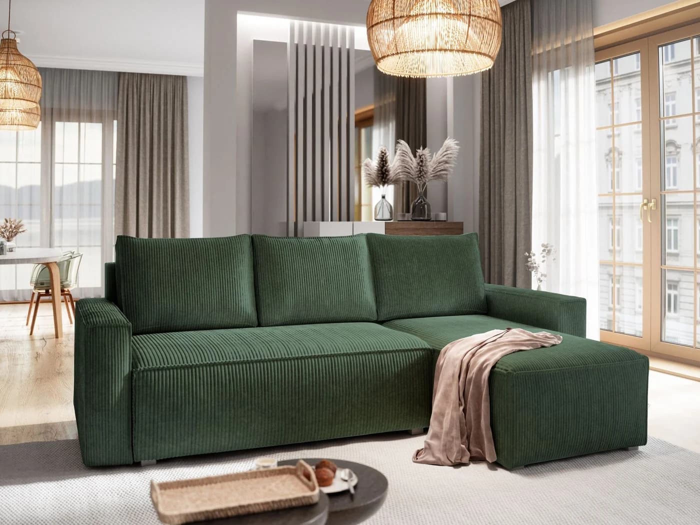 Masseno Ecksofa POTARO L-Form mit Schlaffunktion und Bettkasten - Bild 2