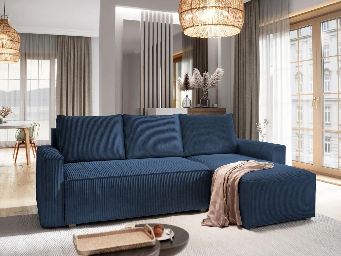 Masseno Ecksofa POTARO L-Form mit Schlaffunktion und Bettkasten - Bild 2