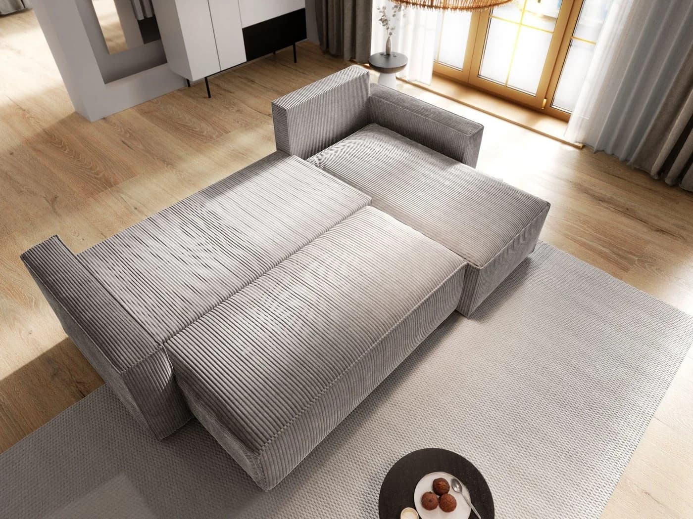 Masseno Ecksofa POTARO L-Form mit Schlaffunktion und Bettkasten - Bild 4