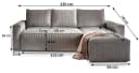 Masseno Ecksofa POTARO L-Form mit Schlaffunktion und Bettkasten Bild 5