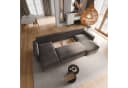 Masseno Ecksofa DENI U-Form mit Schlaffunktion und Bettkasten Schwarz Bild 4