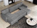 Masseno Ecksofa NAKO U-Form mit Schlaffunktion und Bettkasten Schwarz Bild 3