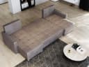 Masseno Ecksofa NAKO U-Form mit Schlaffunktion und Bettkasten Schwarz Bild 4