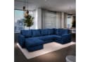 Masseno Ecksofa LORIVO U-Form mit Schlaffunktion und Bettkasten Blau Bild 2