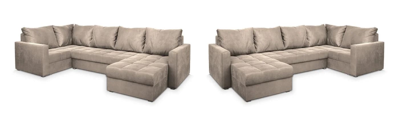 Masseno Ecksofa LORIVO U-Form mit Schlaffunktion und Bettkasten Blau - Bild 5