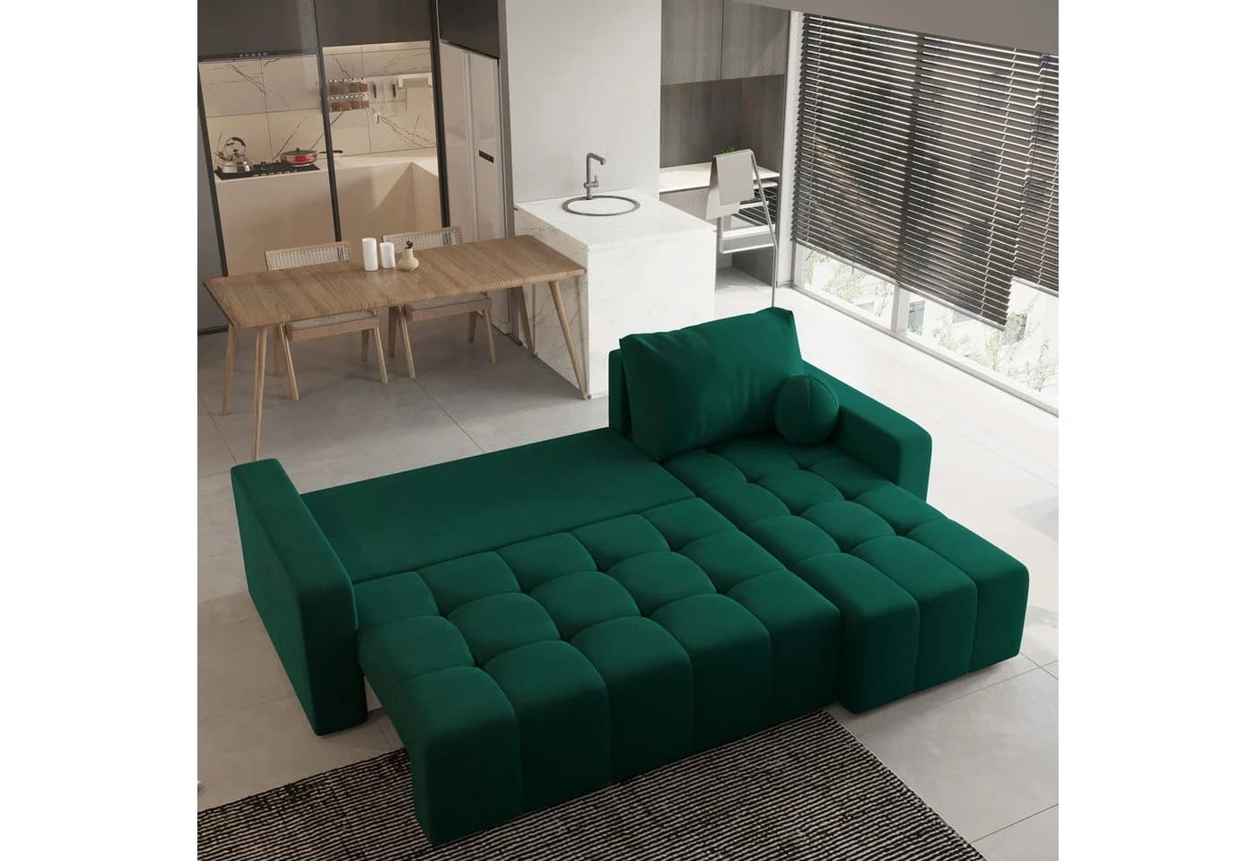 Masseno Ecksofa VOLIRA L-Form Schlaffunktion Bettkasten - Bild 4