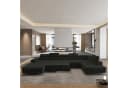 Masseno Ecksofa VELORA U-Form mit Schlaffunktion & Bettkasten Schwarz Bild 4