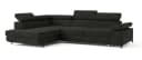Masseno Ecksofa FAVIEN L-Form mit Schlaffunktion und Bettkasten Schwarz Bild 1