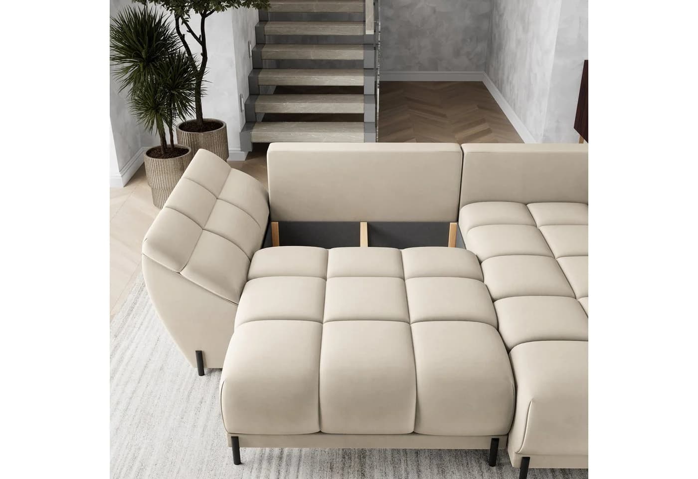 Masseno Ecksofa VESTANO L-Form mit Schlaffunktion & Bettkasten - Bild 3