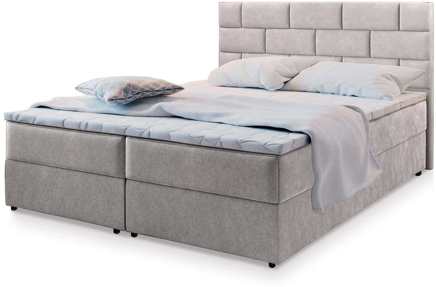 Masseno Boxbett KERLO Beige mit Bonell-Matratze und Topper