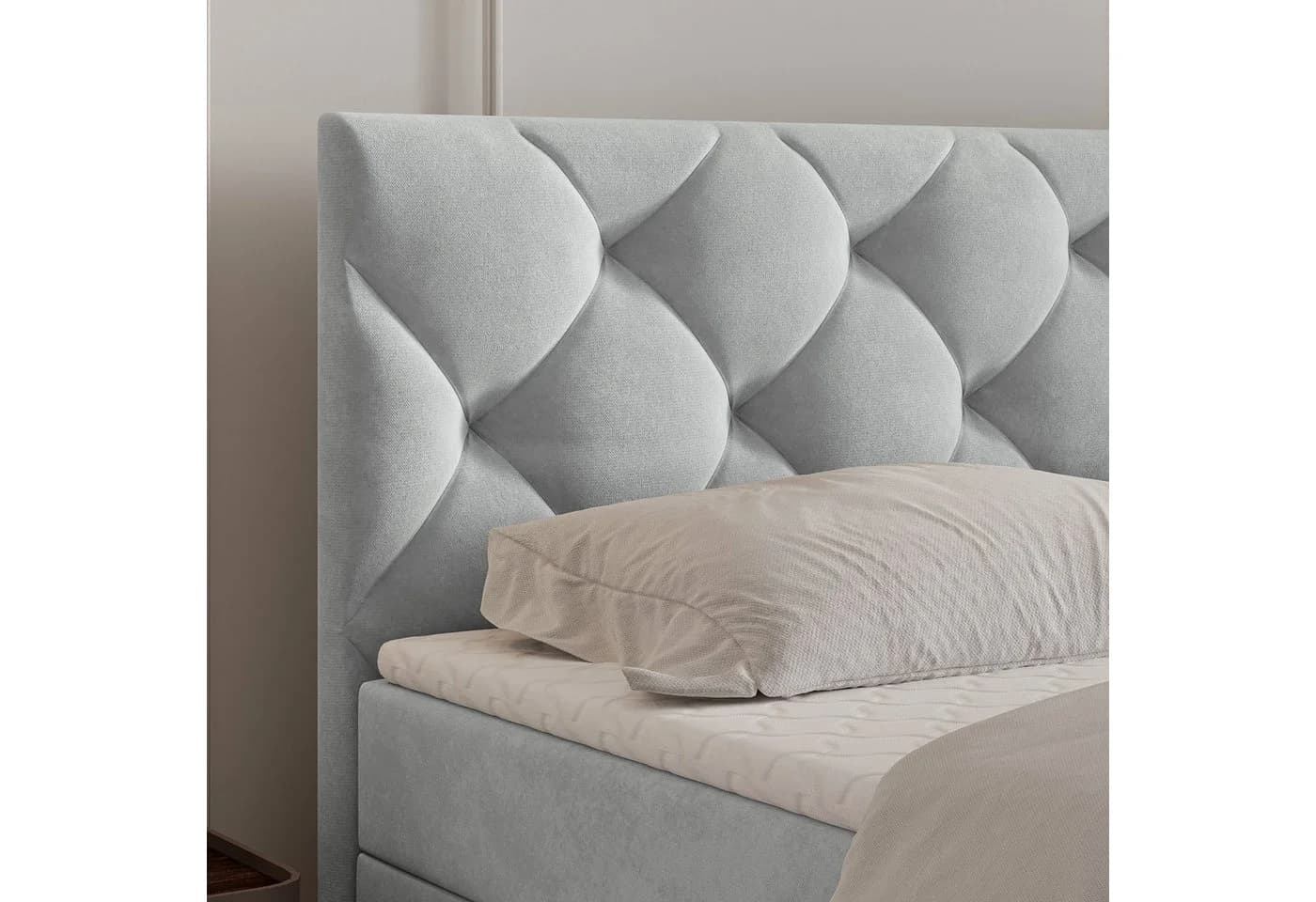 Masseno Boxbett ROVARI Grau mit Bonell-Matratze und Topper - Bild 4