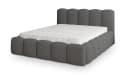 Masseno Boxbett FALINA grau mit Bettkasten und gepolstertem Kopfteil Bild 2