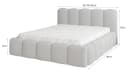 Masseno Boxbett FALINA grau mit Bettkasten und gepolstertem Kopfteil Bild 3