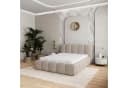 Masseno Boxbett FALINA Beige mit Bettkasten und gepolstertem Kopfteil Bild 1