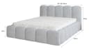 Masseno Boxbett FALINA Beige mit Bettkasten und gepolstertem Kopfteil Bild 3