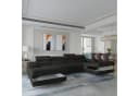 Masseno Ecksofa LYKKE U-Form Schwarz mit Schlaffunktion und Bettkasten Bild 3
