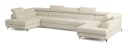 Masseno Ecksofa URMANO U-Form mit Schlaffunktion und Bettkasten Gelb Bild 1
