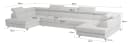 Masseno Ecksofa URMANO U-Form mit Schlaffunktion und Bettkasten Gelb Bild 3