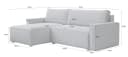 Masseno Ecksofa BESMIR L-Form mit Schlaffunktion und Bettkasten Bild 5
