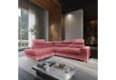 Masseno Ecksofa VELISS Rosa mit Schlaffunktion und Bettkasten Bild 2