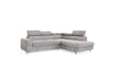 Masseno Ecksofa VELISS mit Schlaffunktion L-Form grau Bild 1