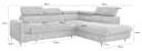 Masseno Ecksofa VELISS mit Schlaffunktion L-Form grau Bild 3